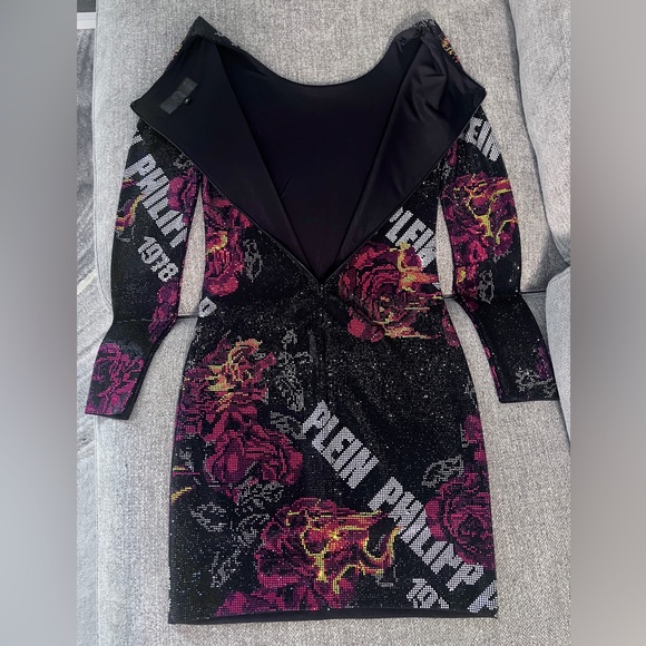 PHILIPP PLEIN SHORT FLOWER DRESS - Picture 7 of 9